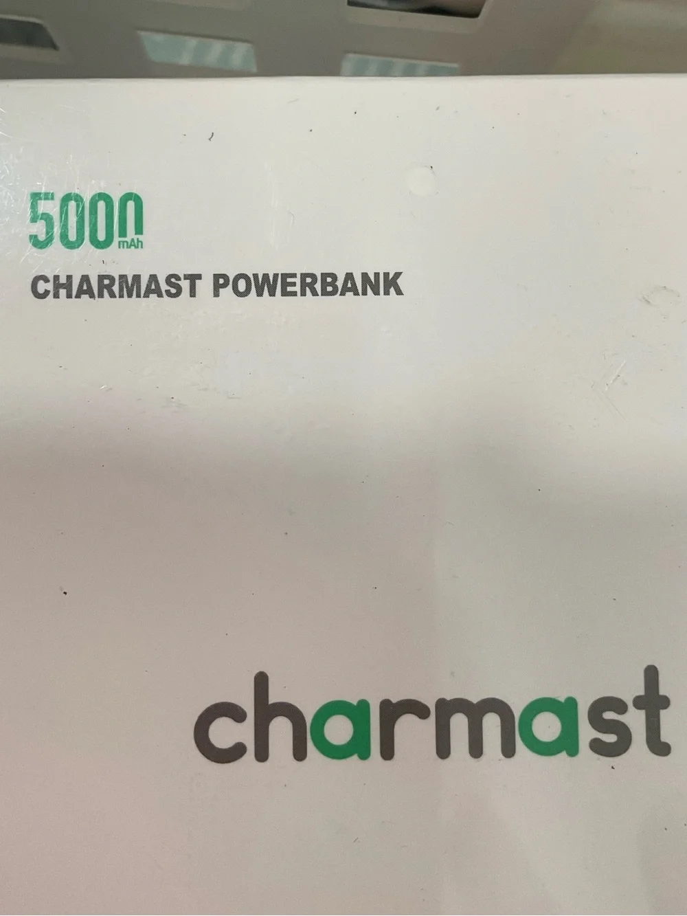 5000mAh Portable Power Bank - White/Green